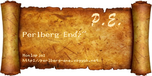 Perlberg Ené névjegykártya